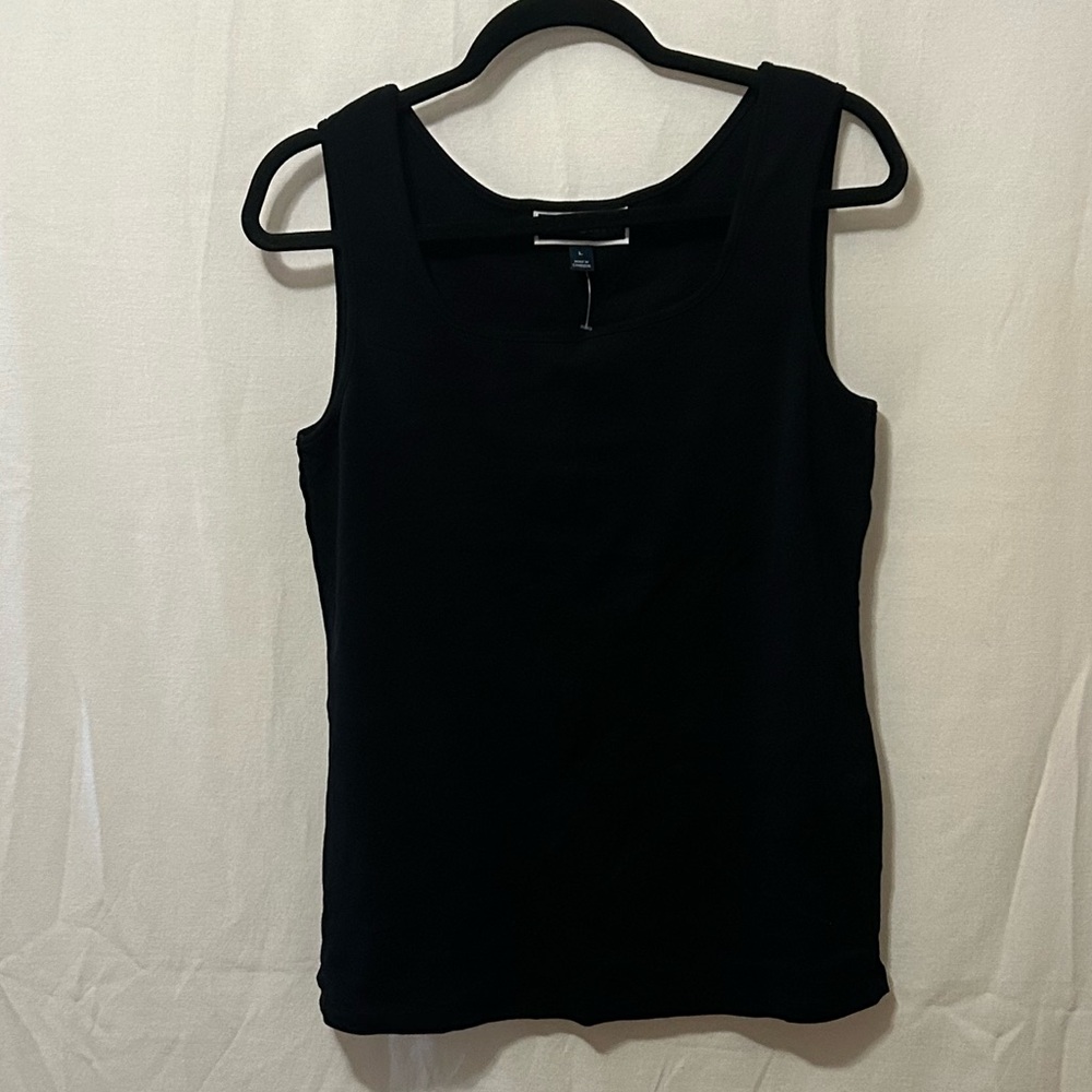 Black KAREN SCOTT Women’s Square Neck Tank Top